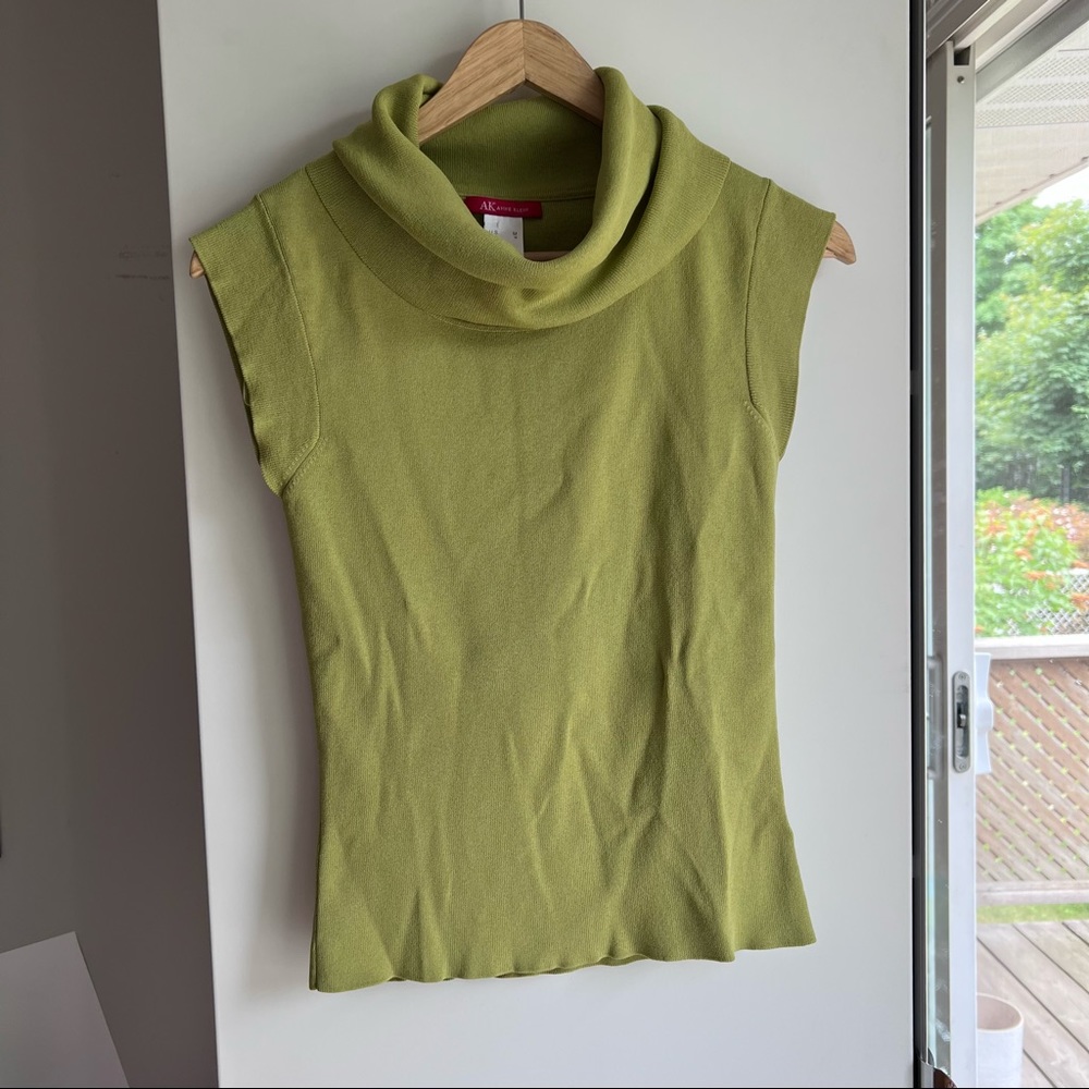 Green Cowl neck top from Anne Klein